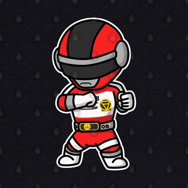 Red1 Biomen Super Sentai Chibi Style Kawaii by The Toku Verse